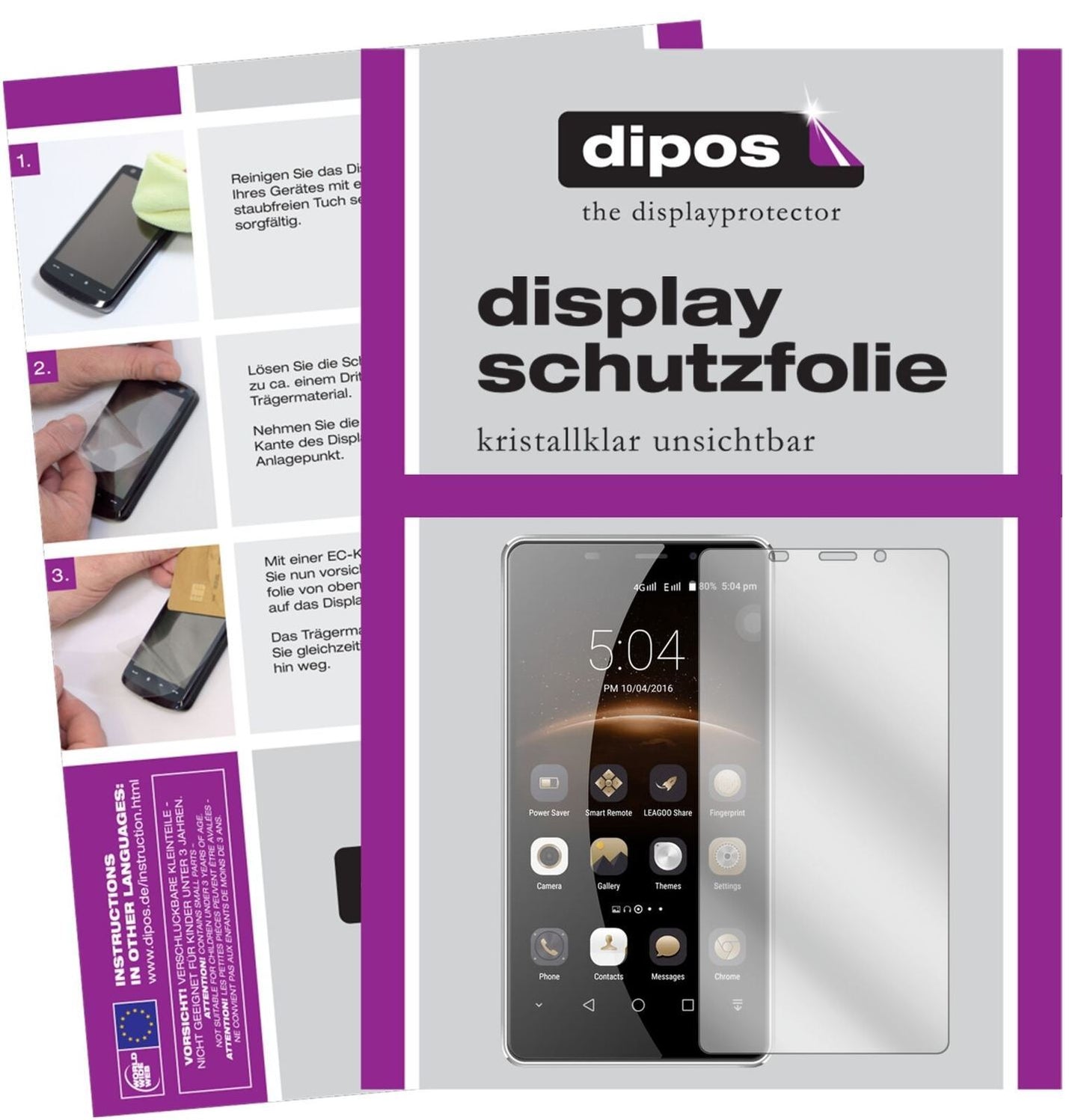 5x Schutzfolie klar für Leagoo M8 Display-Schutzfo (2)