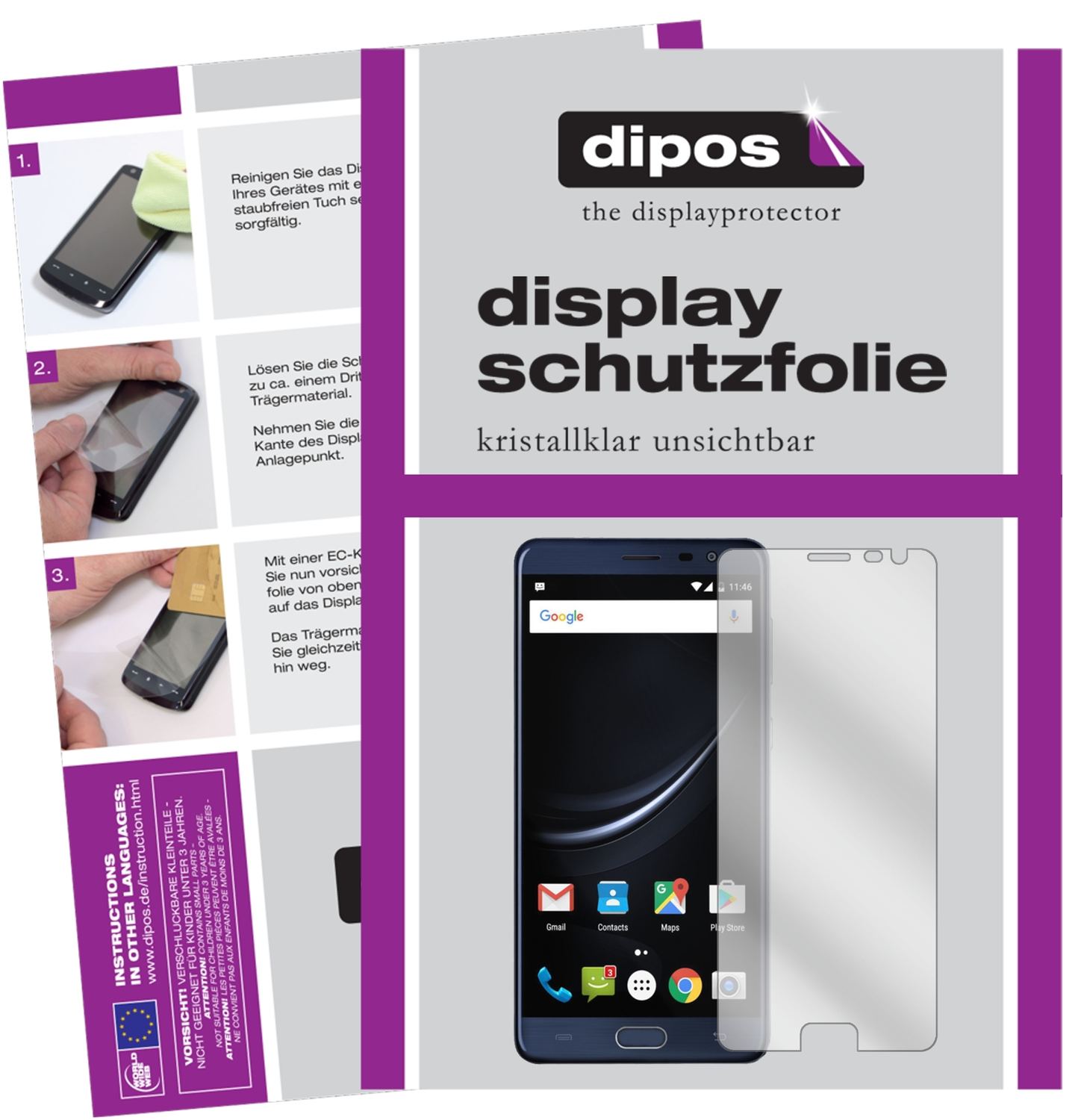6x Schutzfolie klar für Cubot Cheetah 2 Display-Sc (1)