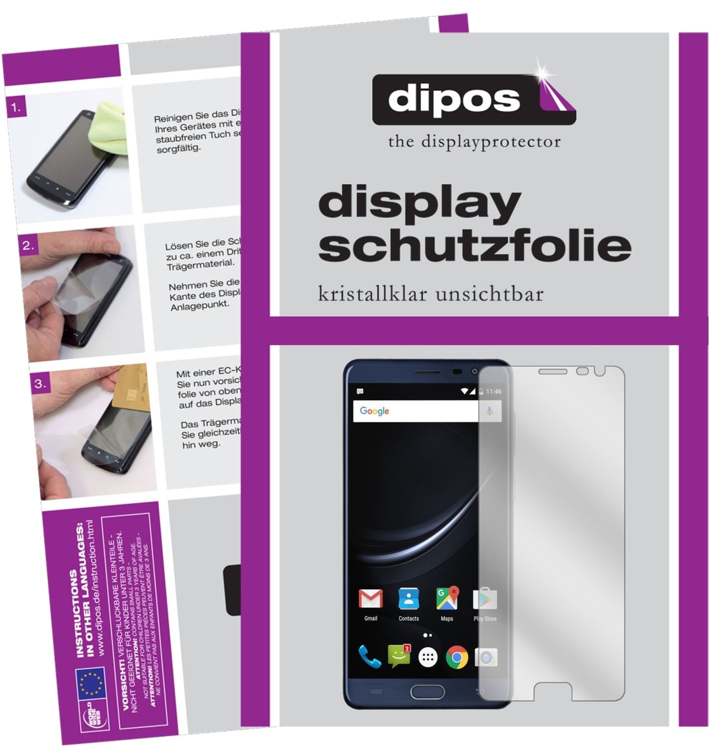 2x Schutzfolie klar für Cubot Cheetah 2 Display-Sc (1)