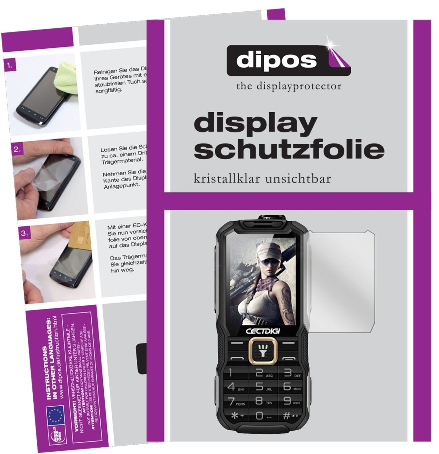 5x Schutzfolie klar für Rugum T9900 Display-Schutz (2)