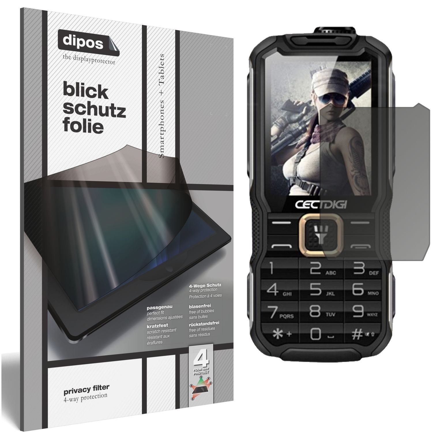 Blickschutzfolie für Rugum T9900 matt Schutzfolie  (1)