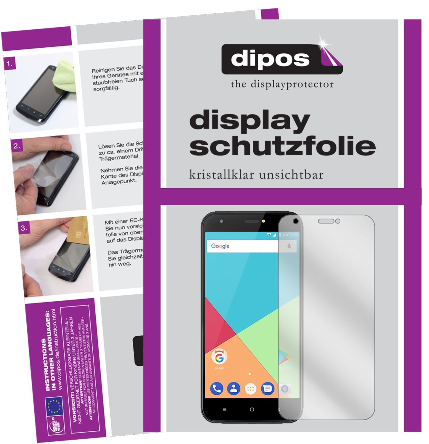 2x Schutzfolie klar für Ulefone S7 Display-Schutzf (1)