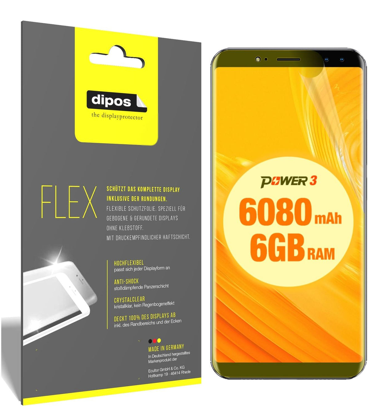 3x 3D Full Cover Schutzfolie für Ulefone Power 3 (1)