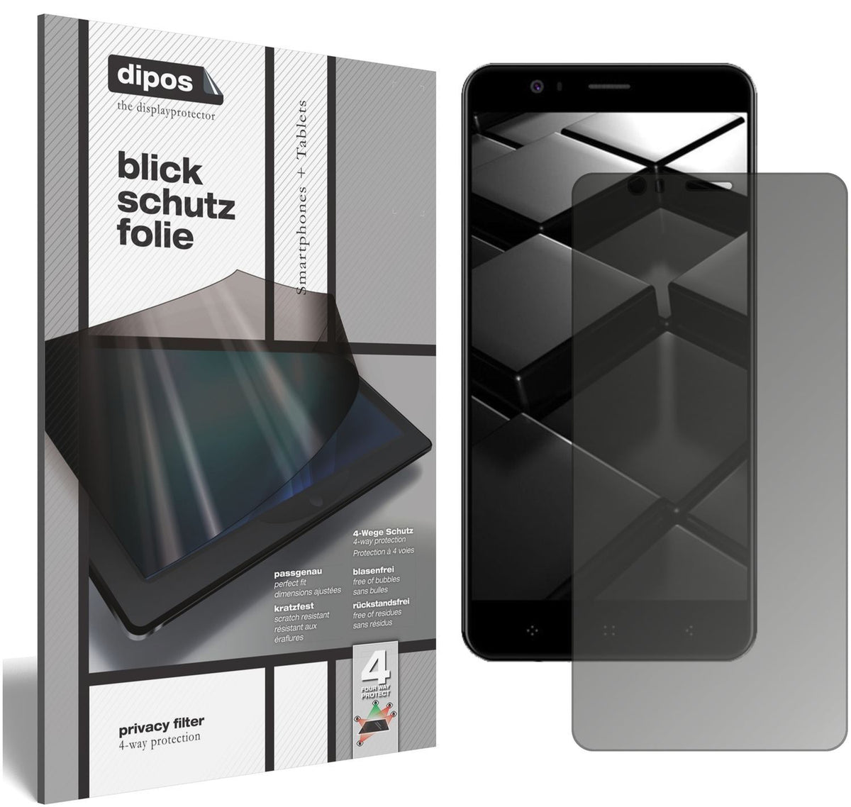 Blickschutzfolie für Elephone P8 Mini matt Schutzf (1)
