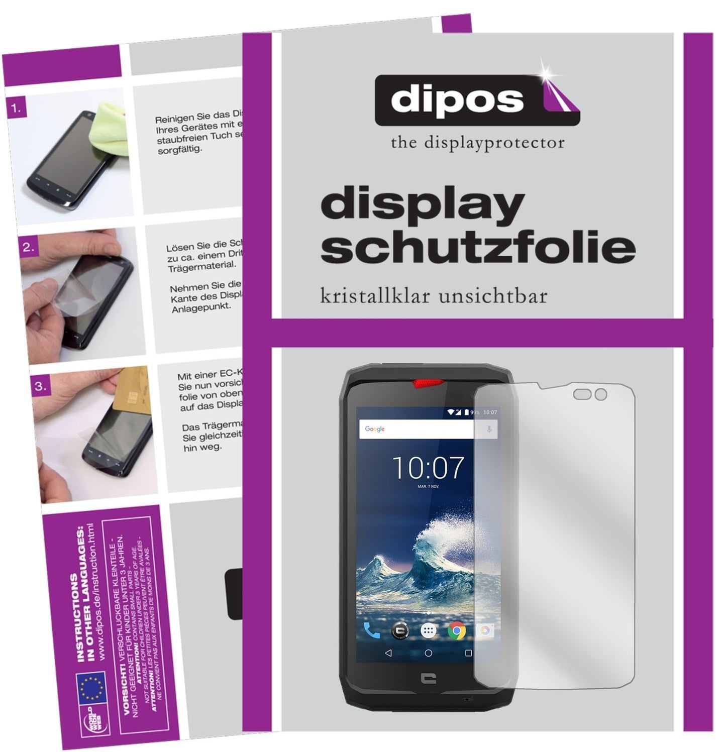 6x Schutzfolie klar für Crosscall Action-X3 Displa (1)