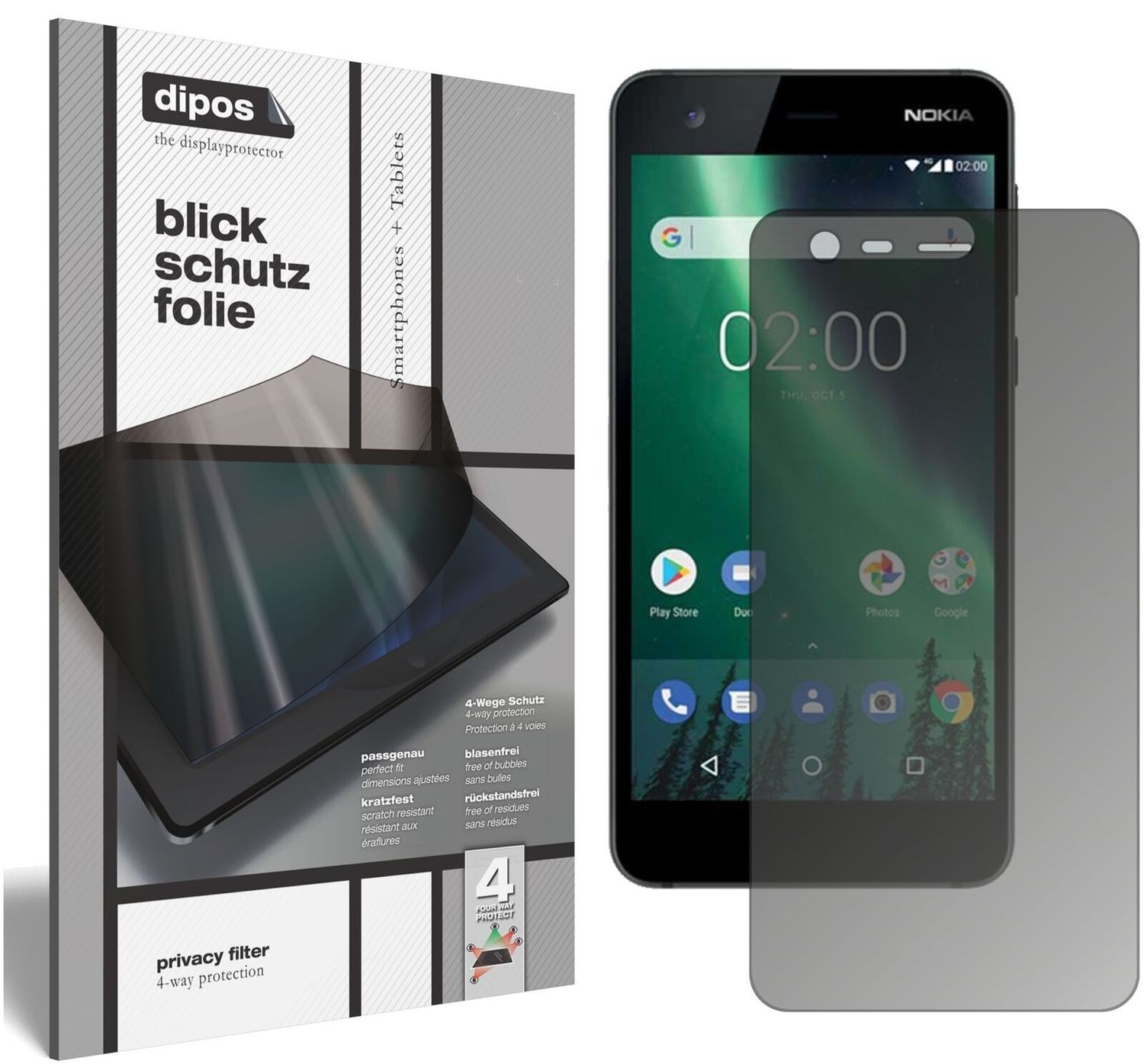 Blickschutzfolie für Nokia 2 matt Schutzfolie Priv (1)