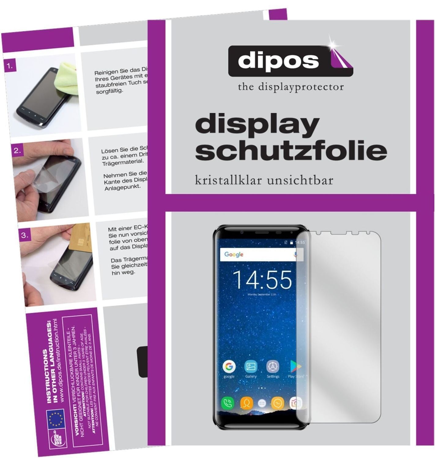 5x Schutzfolie klar für Oukitel K5000 Display-Schu (1)