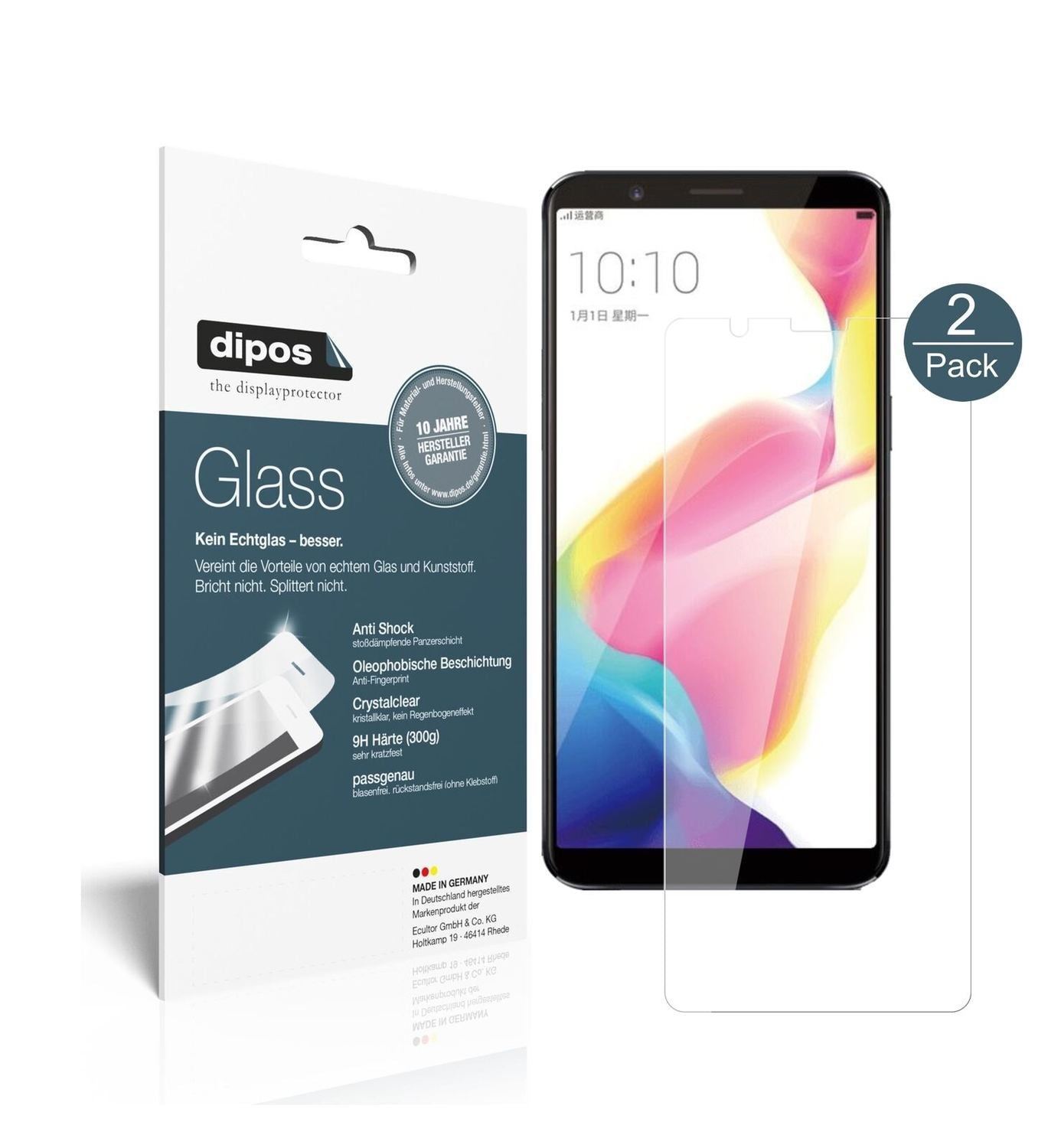 1x 9H Schutzfolie für Oppo R11s Plus Panzerfolie (2)