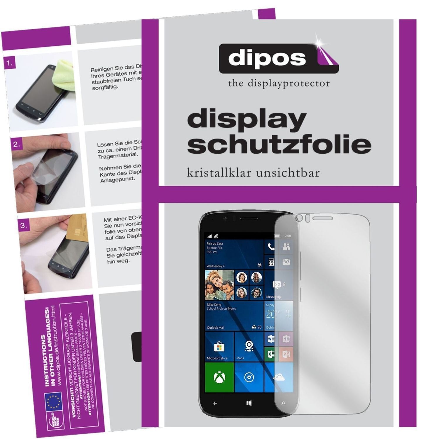 5x Schutzfolie klar für Wileyfox Pro Display-Schut (2)