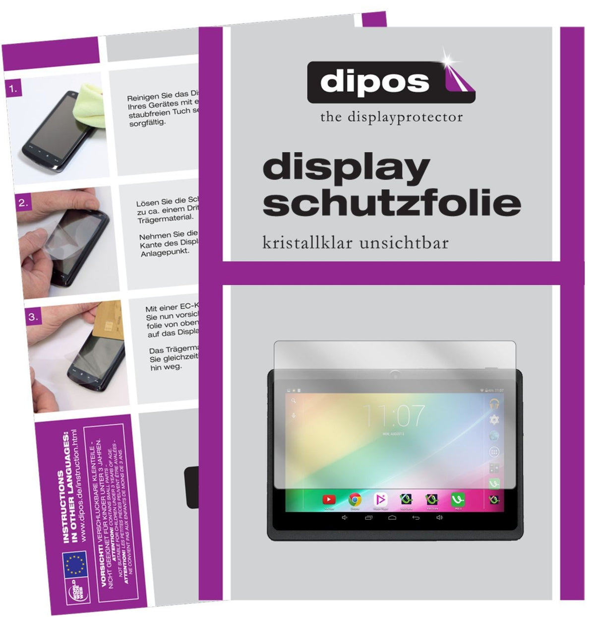 2x Schutzfolie klar für iRULU eXpro 3 Display-Schu (1)