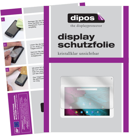 2x Schutzfolie klar für Odys PACE 10 Display-Schut (1)