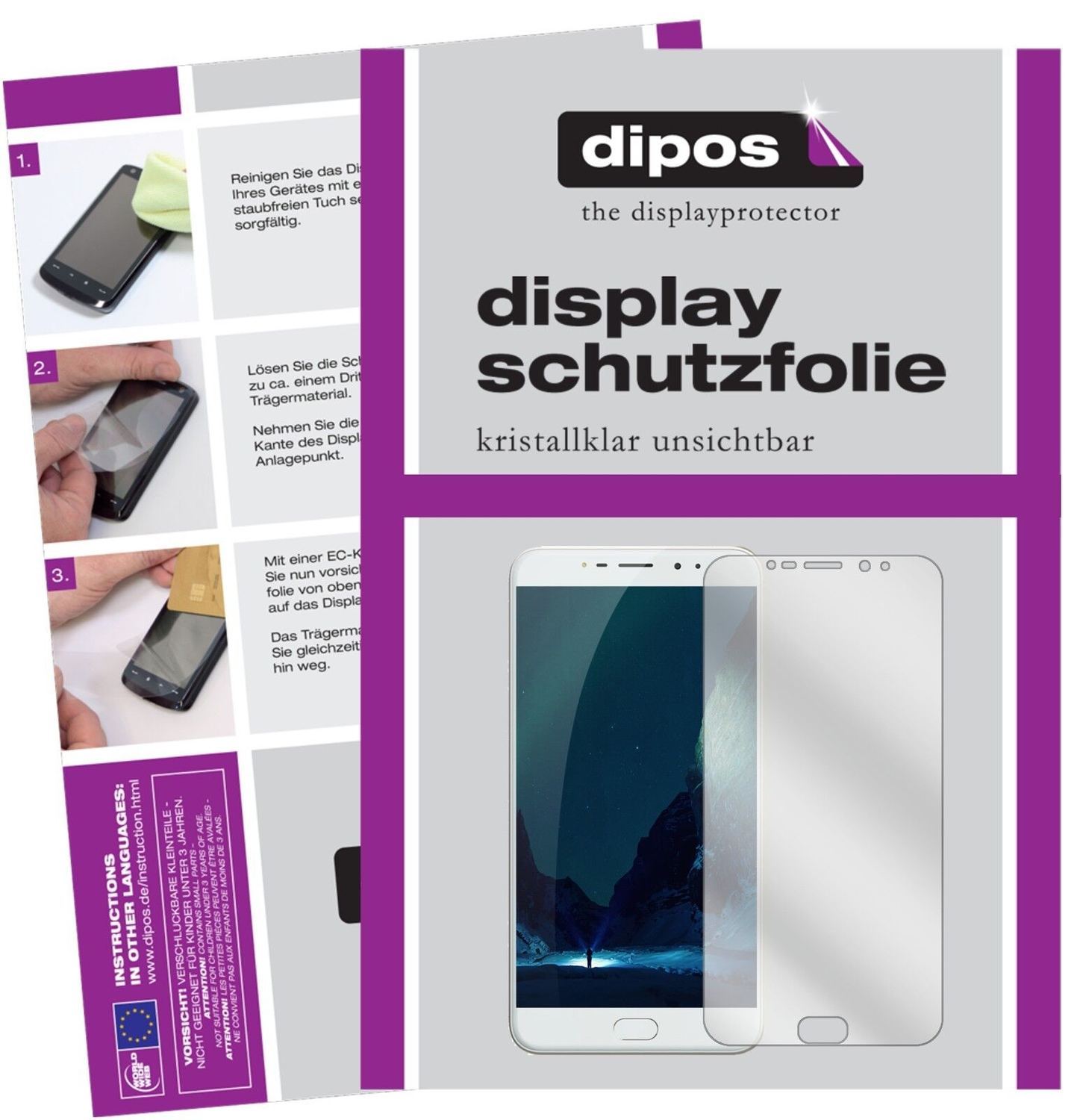 1x Schutzfolie klar für Uhans Max 2 Display-Schutz (2)