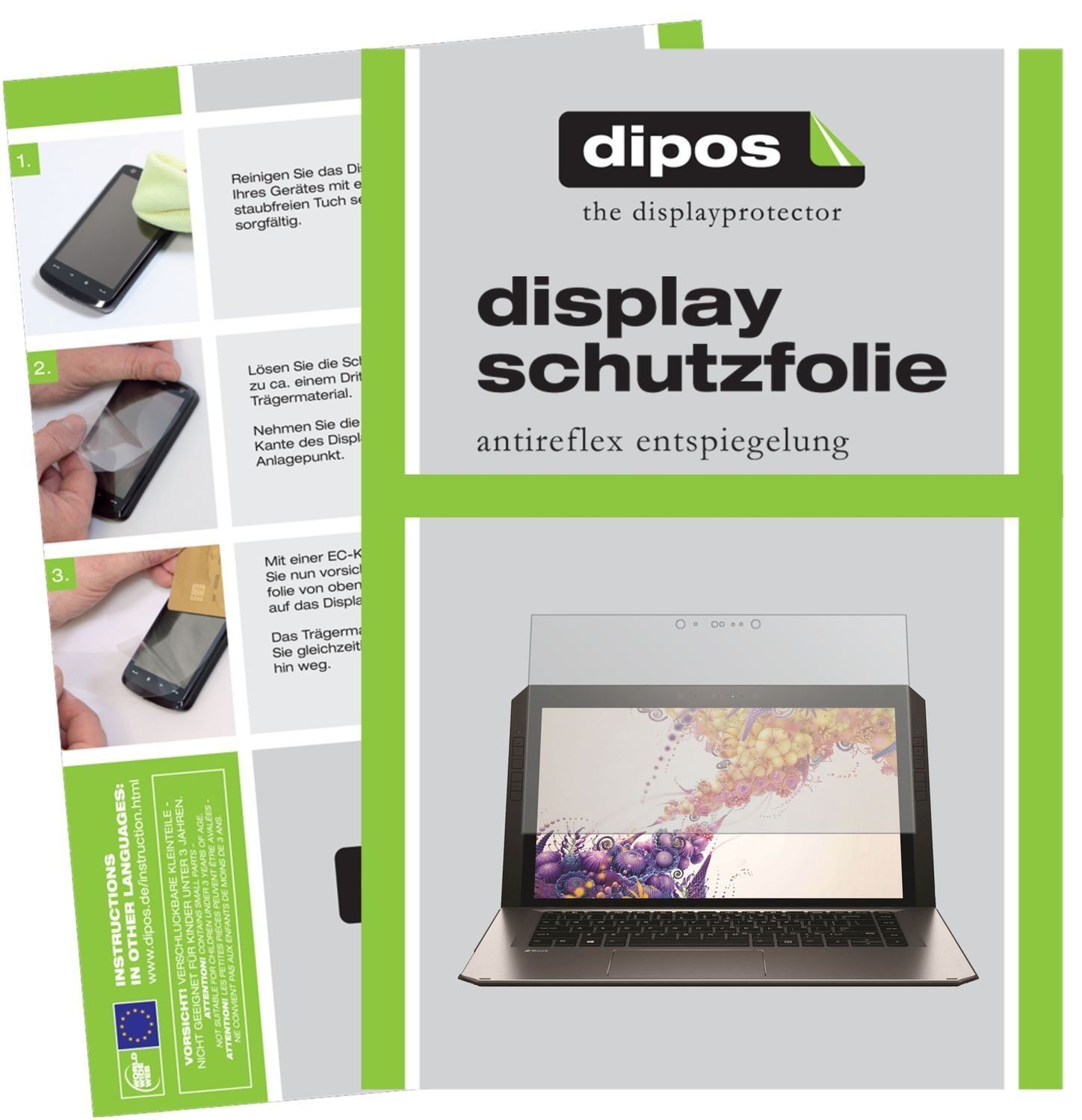 2x Schutzfolie matt für HP zBook x2 Display-Schutz (1)