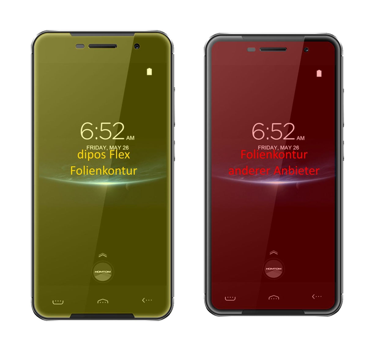 3x 3D Full Cover Schutzfolie für HOMTOM HT37 Pro (2)