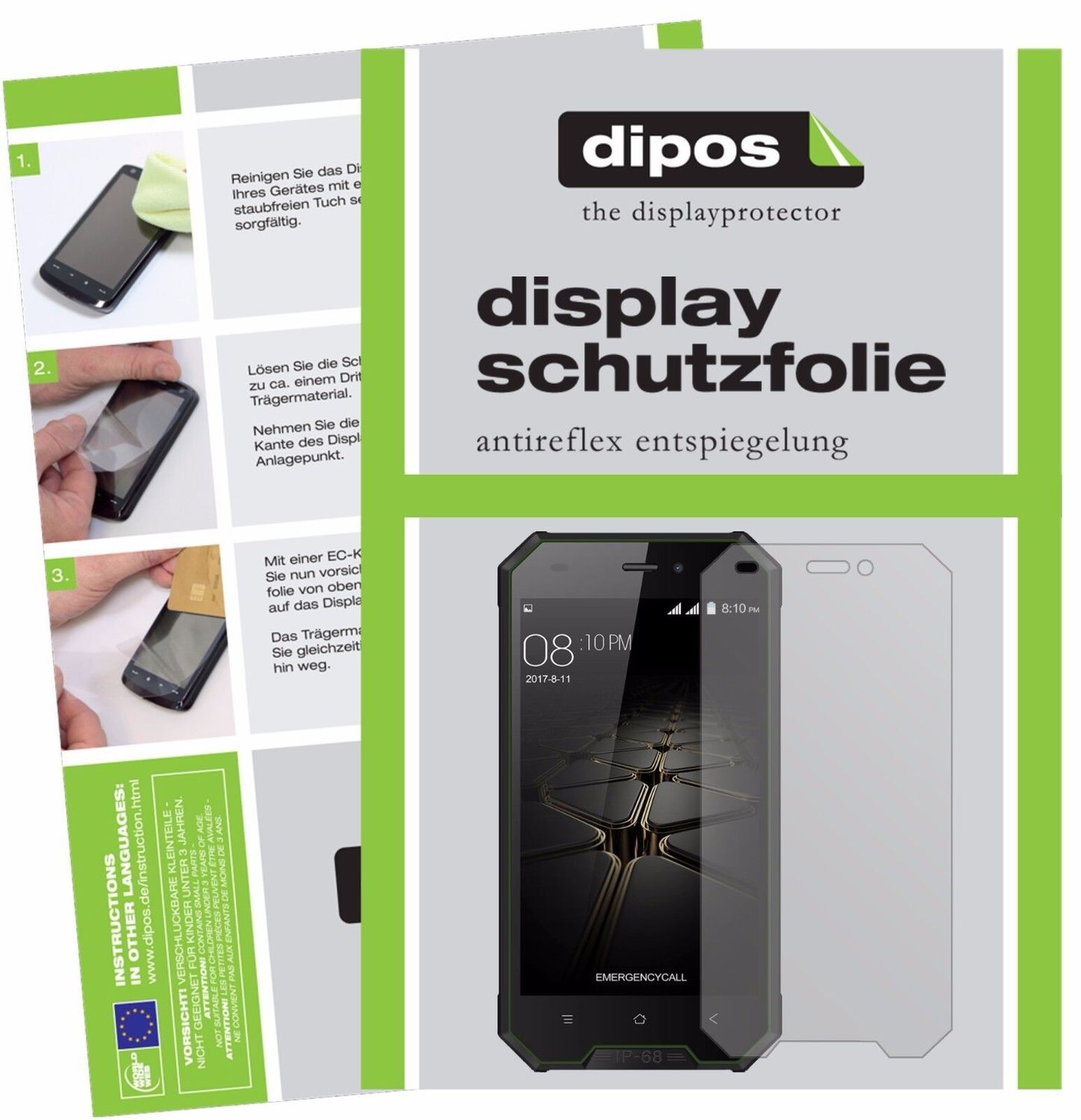 5x Schutzfolie matt für Blackview BV4000 Pro Displ (2)