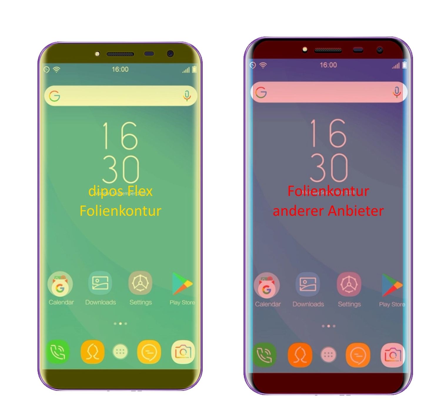 3x 3D Full Cover Schutzfolie für Oukitel C8 (2)