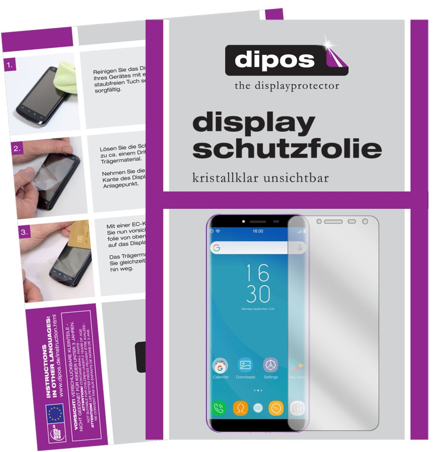 6x Schutzfolie klar für Oukitel C8 Display-Schutzf (1)