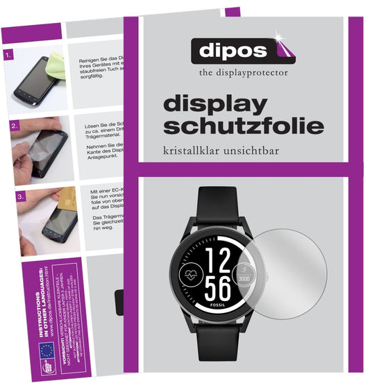 6x Schutzfolie klar für Fossil Q Control Display-S (1)