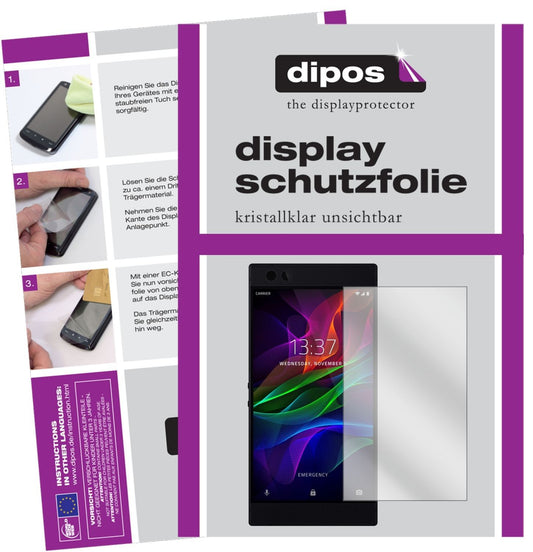 2x Schutzfolie klar für Razer Phone Display-Schutz (1)