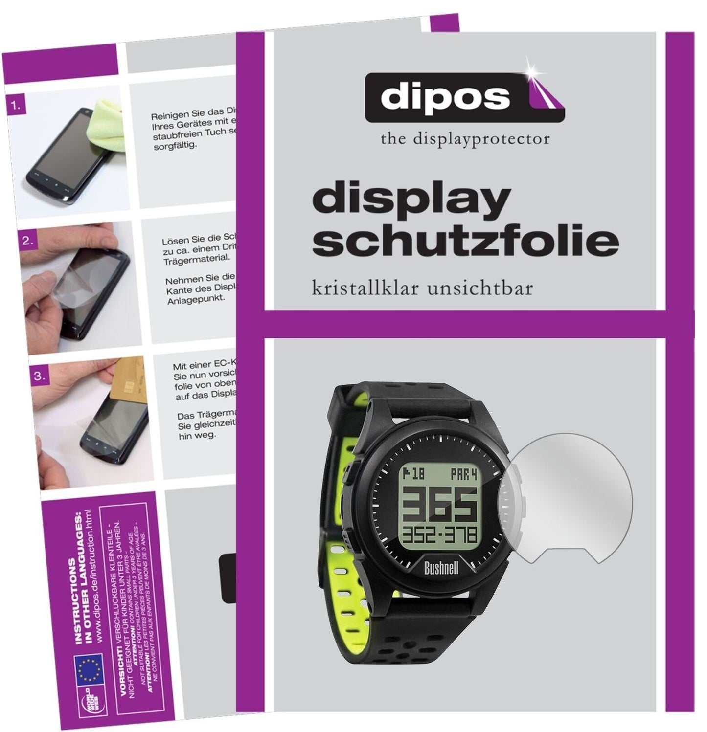 5x Schutzfolie klar für Bushnell Golf 2017 Neo iON (2)