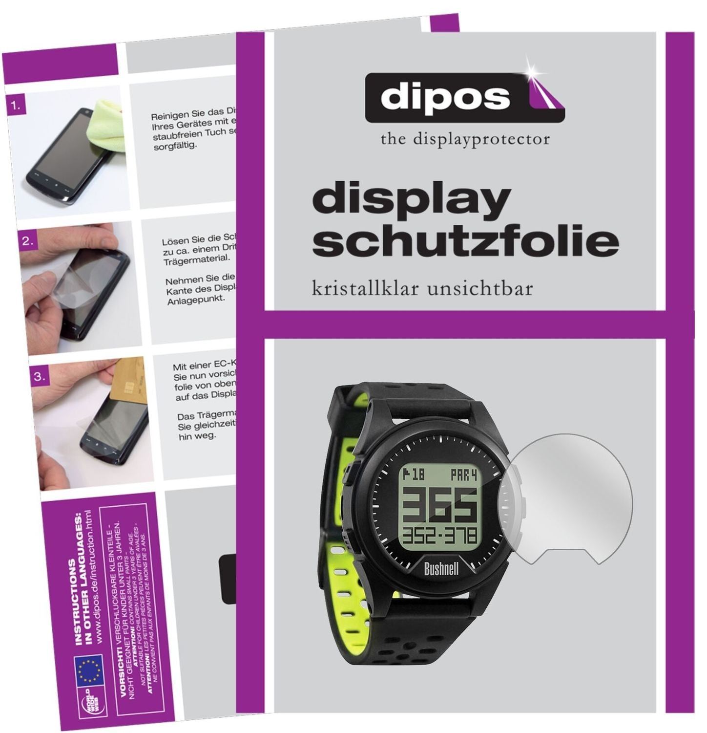 5x Schutzfolie klar für Bushnell Golf 2017 Neo iON (2)
