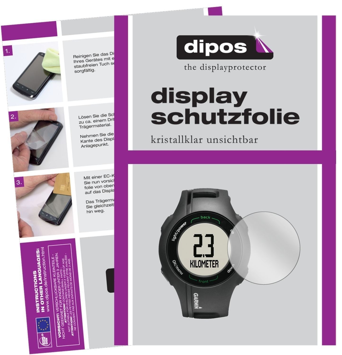 6x Schutzfolie klar für Garmin Approach S1 Display (1)