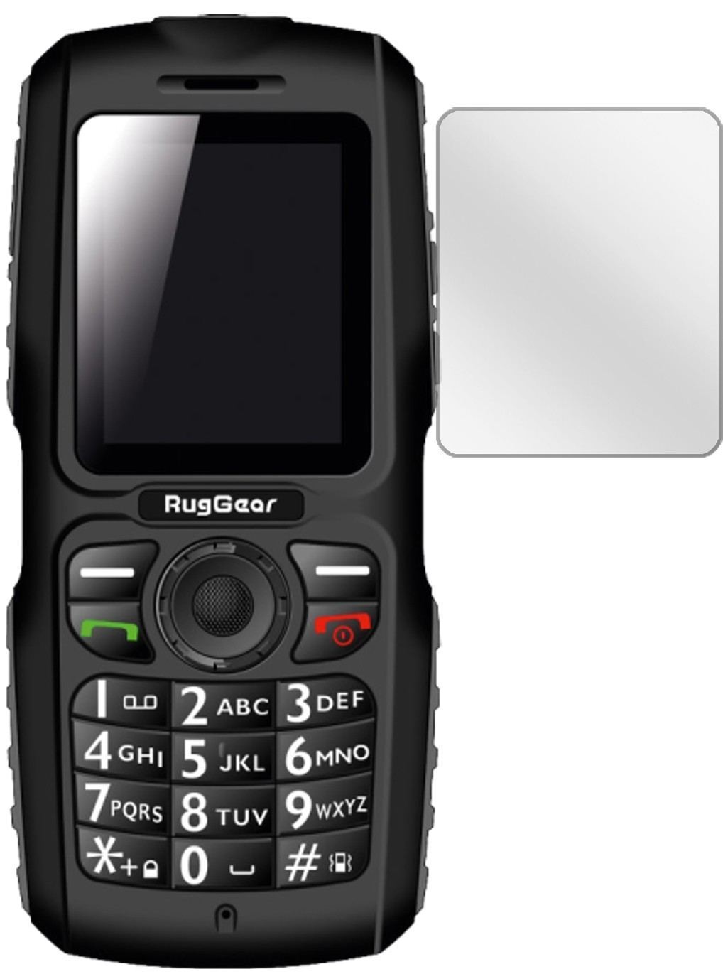 2x Schutzfolie klar für RugGear RG100 Display-Schu (2)