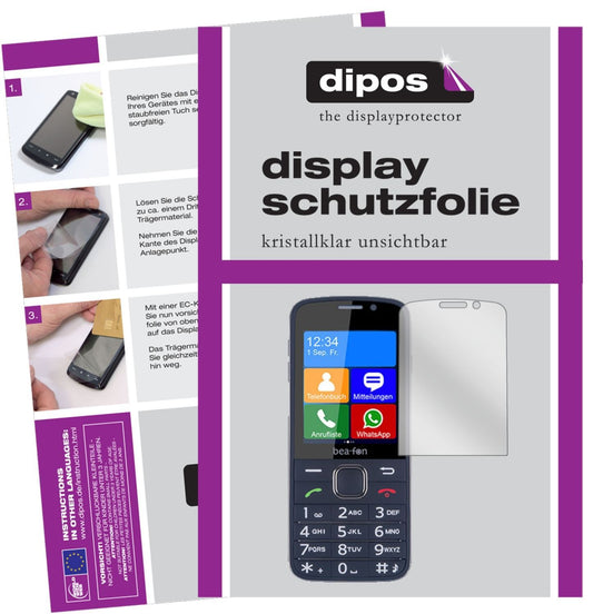2x Schutzfolie klar für bea-fon SL820 Display-Schu (1)