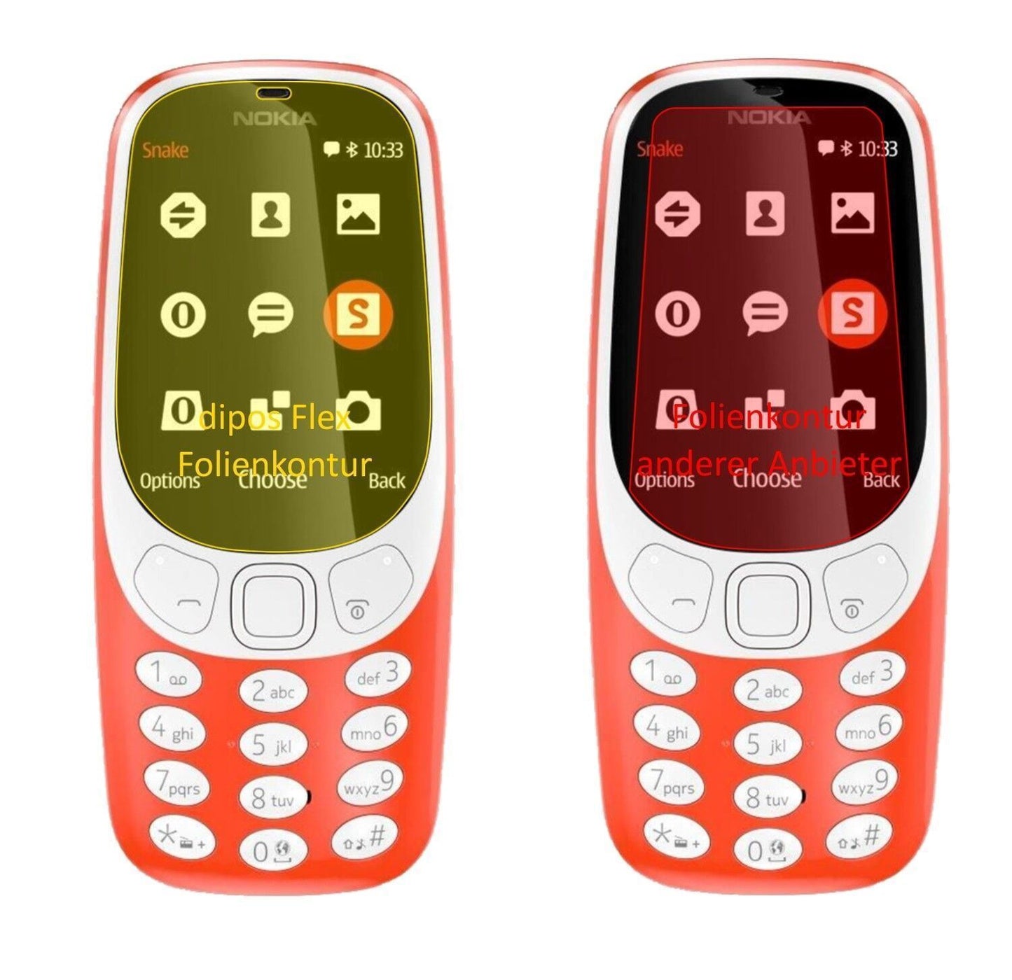 3x 3D Full Cover Schutzfolie für Nokia 3310 (3)