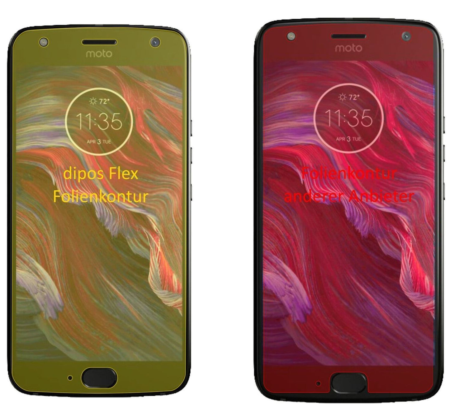 3x 3D Full Cover Schutzfolie für Lenovo Motorola M (3)