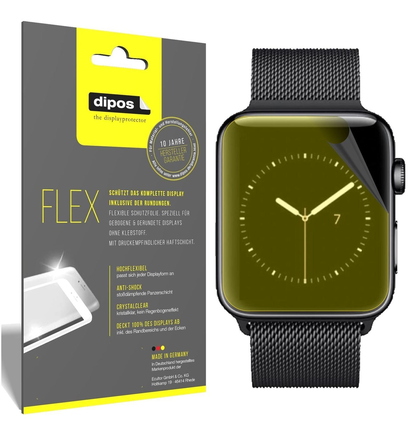 2x 3D Full Cover Schutzfolie für Apple Watch Serie (2)