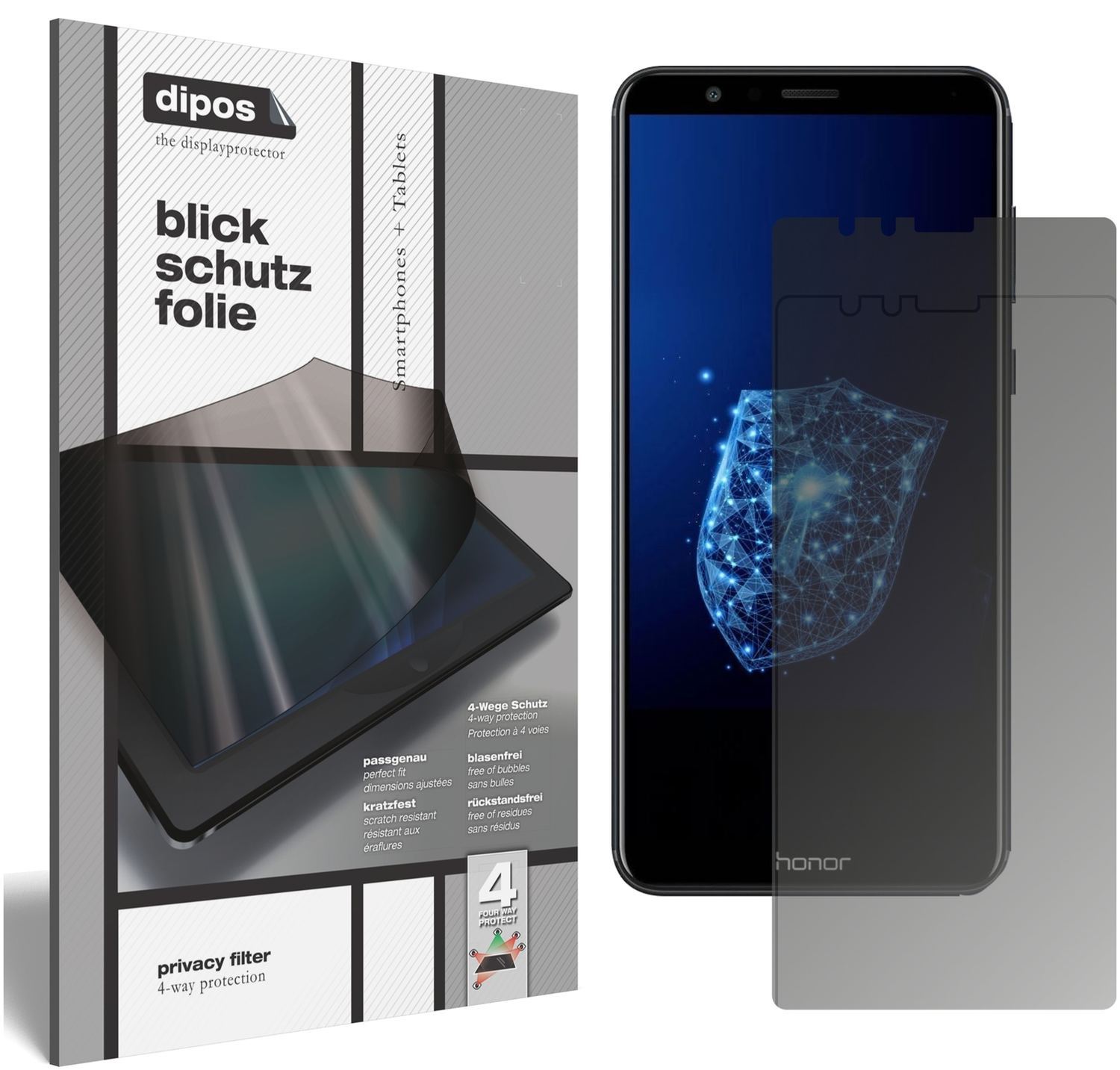 Blickschutzfolie für Huawei Honor 7X matt Schutzfo (1)