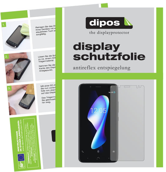 2x Schutzfolie matt für BQ Aquaris V Display-Schut (1)