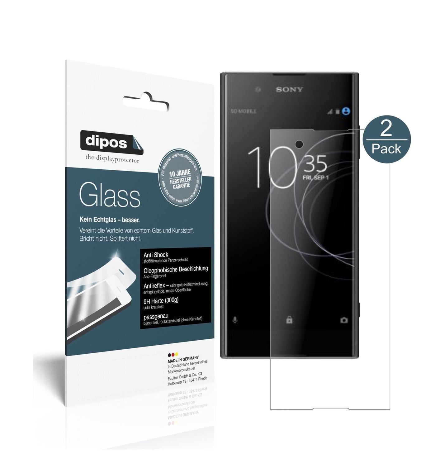 1x 9H Schutzfolie matt für Sony Xperia XA1 Plus Pa (2)