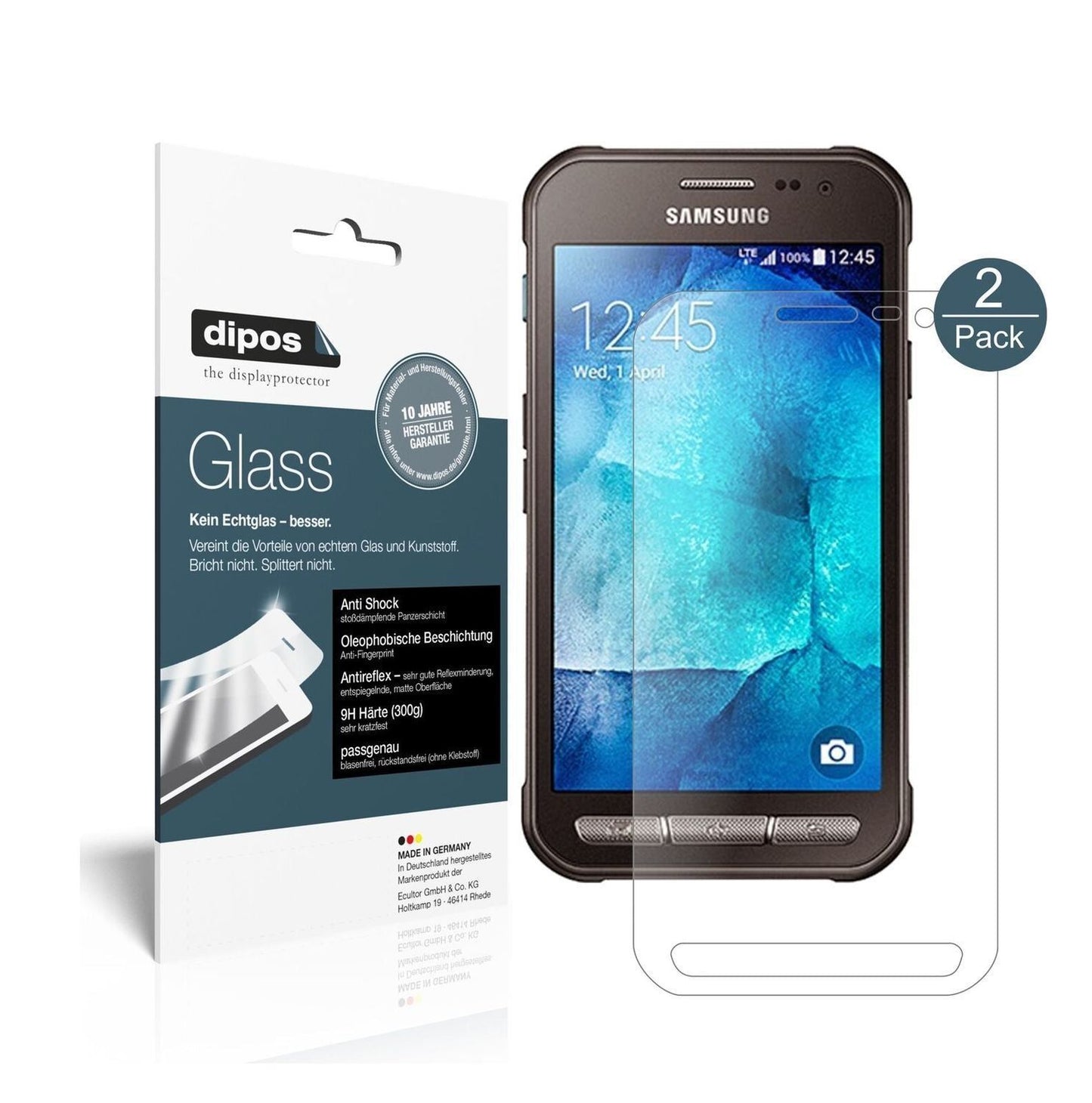 1x 9H Schutzfolie matt für Samsung Galaxy Xcover 3 (2)