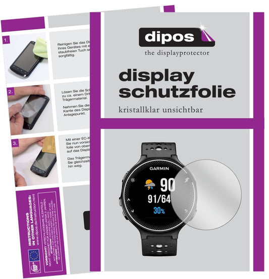 6x Schutzfolie klar für Garmin Forerunner 230 Disp (1)