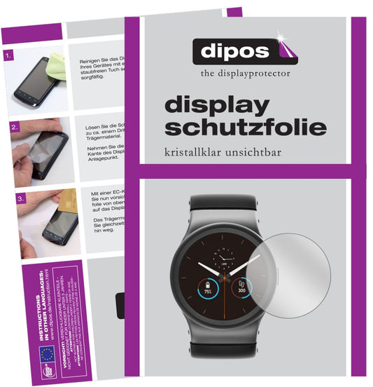 6x Schutzfolie klar für Uhr 24 mm Durchmesser Disp (1)