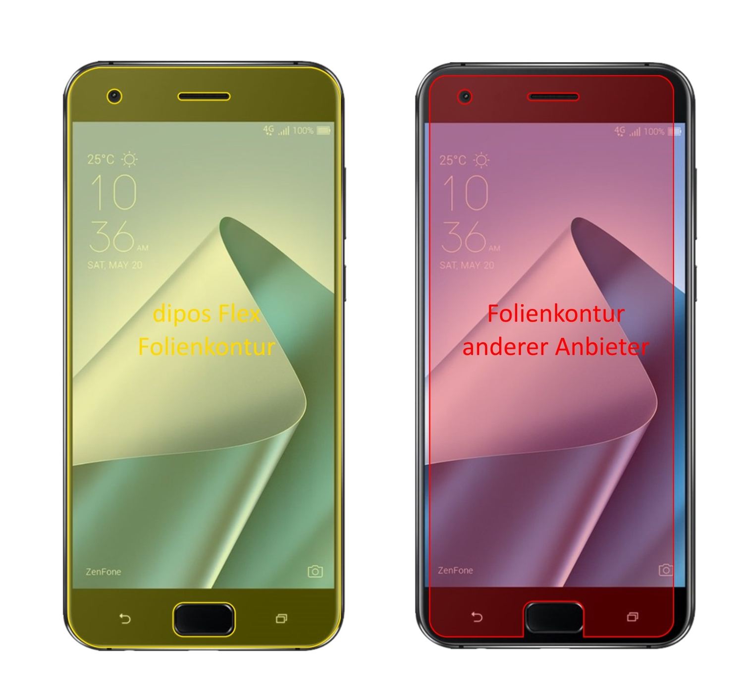 3x 3D Full Cover Schutzfolie für Asus ZenFone 4 Pr (2)