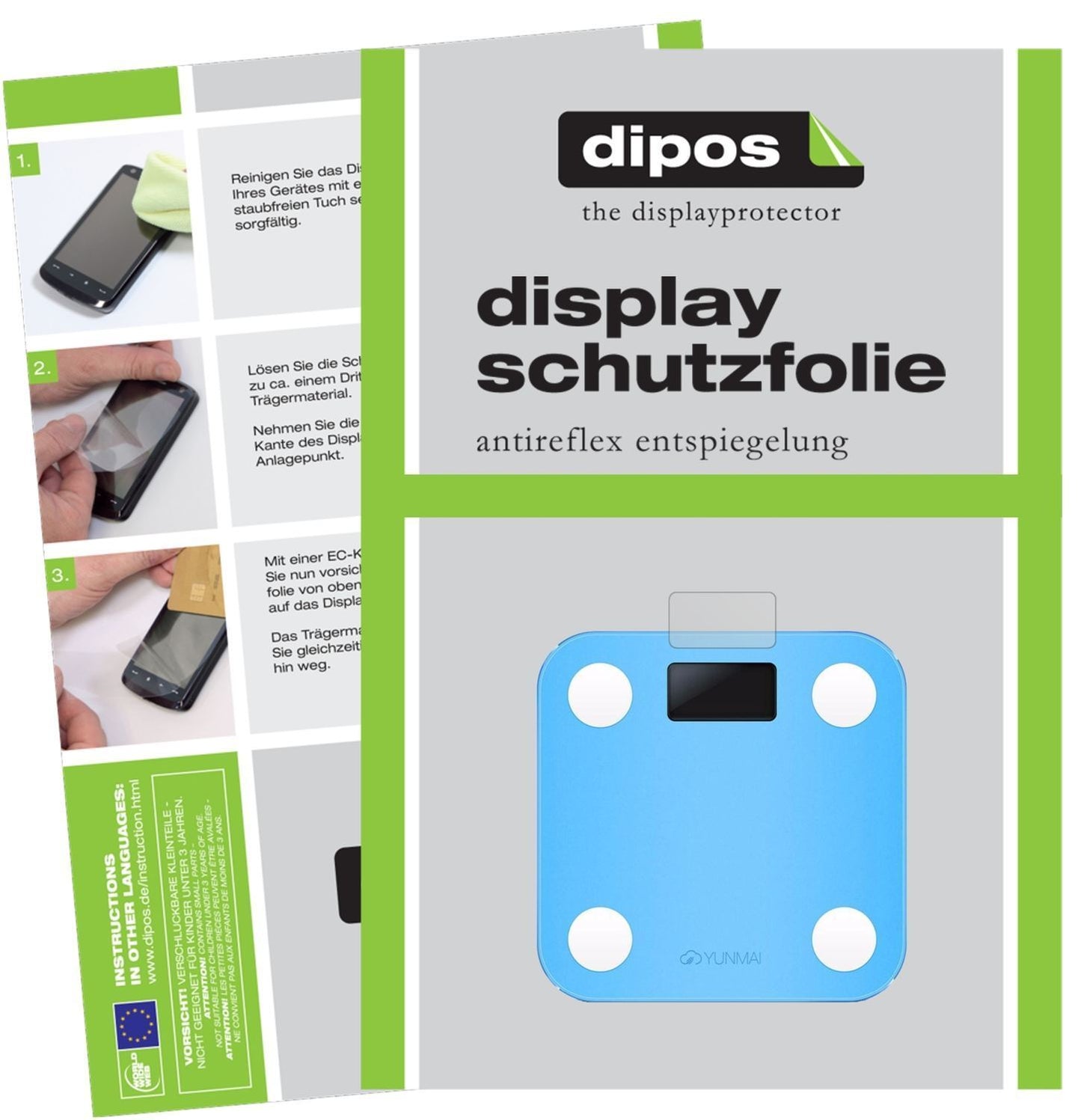 3x Schutzfolie matt für Yunmai Mini Bluetooth Disp (1)