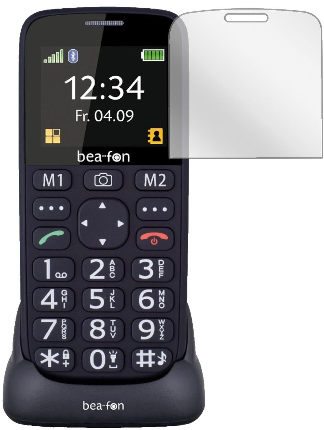 2x Schutzfolie klar für bea-fon SL240 Display-Schu (2)