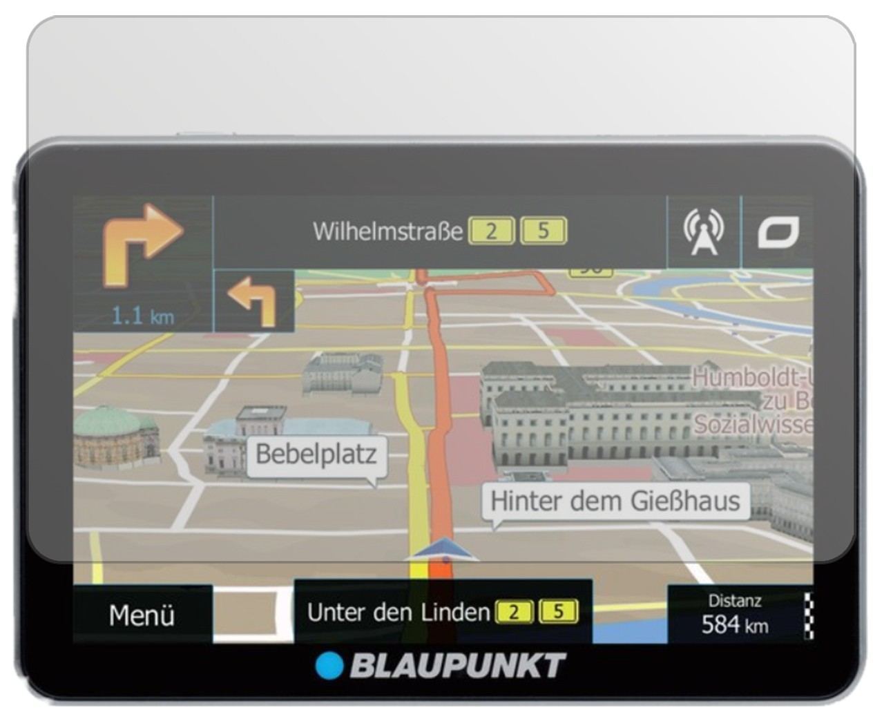 3x Schutzfolie matt für Blaupunkt TravelPilot 74 T (2)
