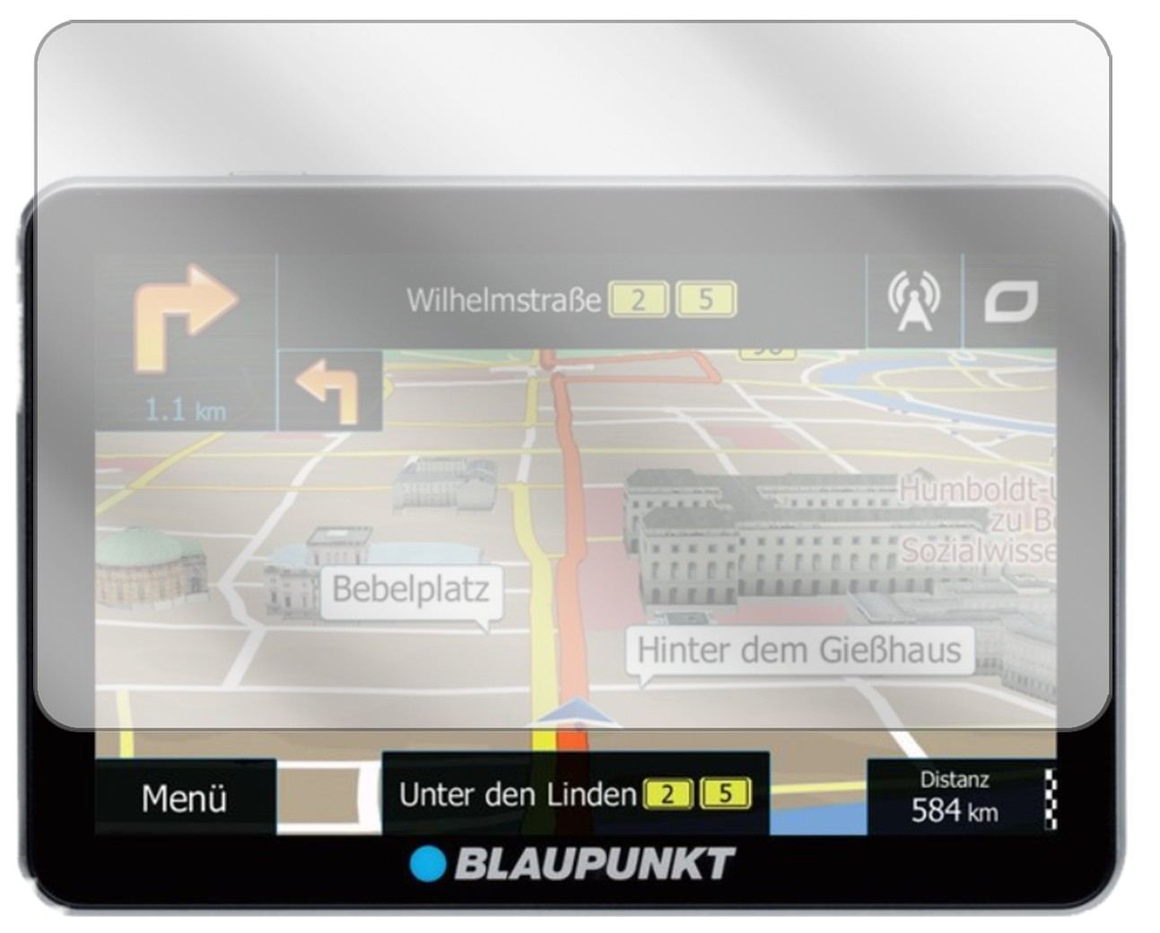 3x Schutzfolie klar für Blaupunkt TravelPilot 74 T (2)