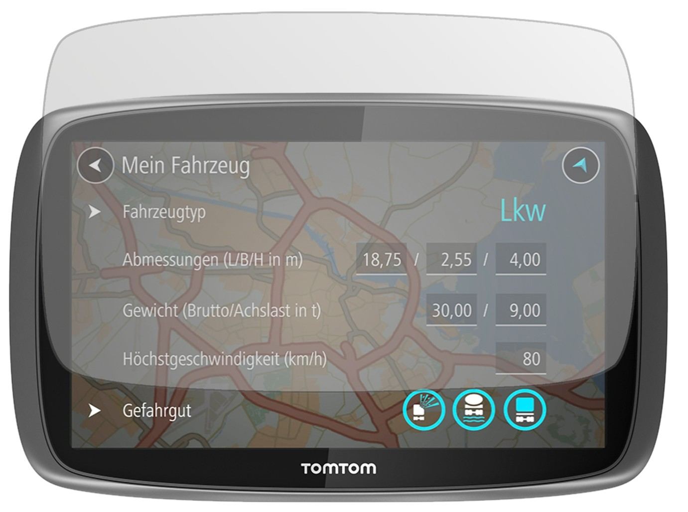 3x Schutzfolie matt für TomTom Pro 7250 Display-Sc (2)
