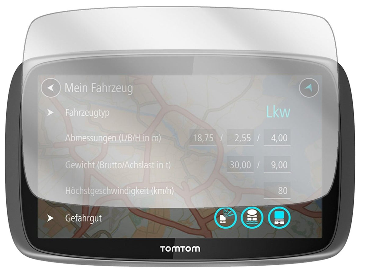 3x Schutzfolie klar für TomTom Pro 7250 Display-Sc (2)