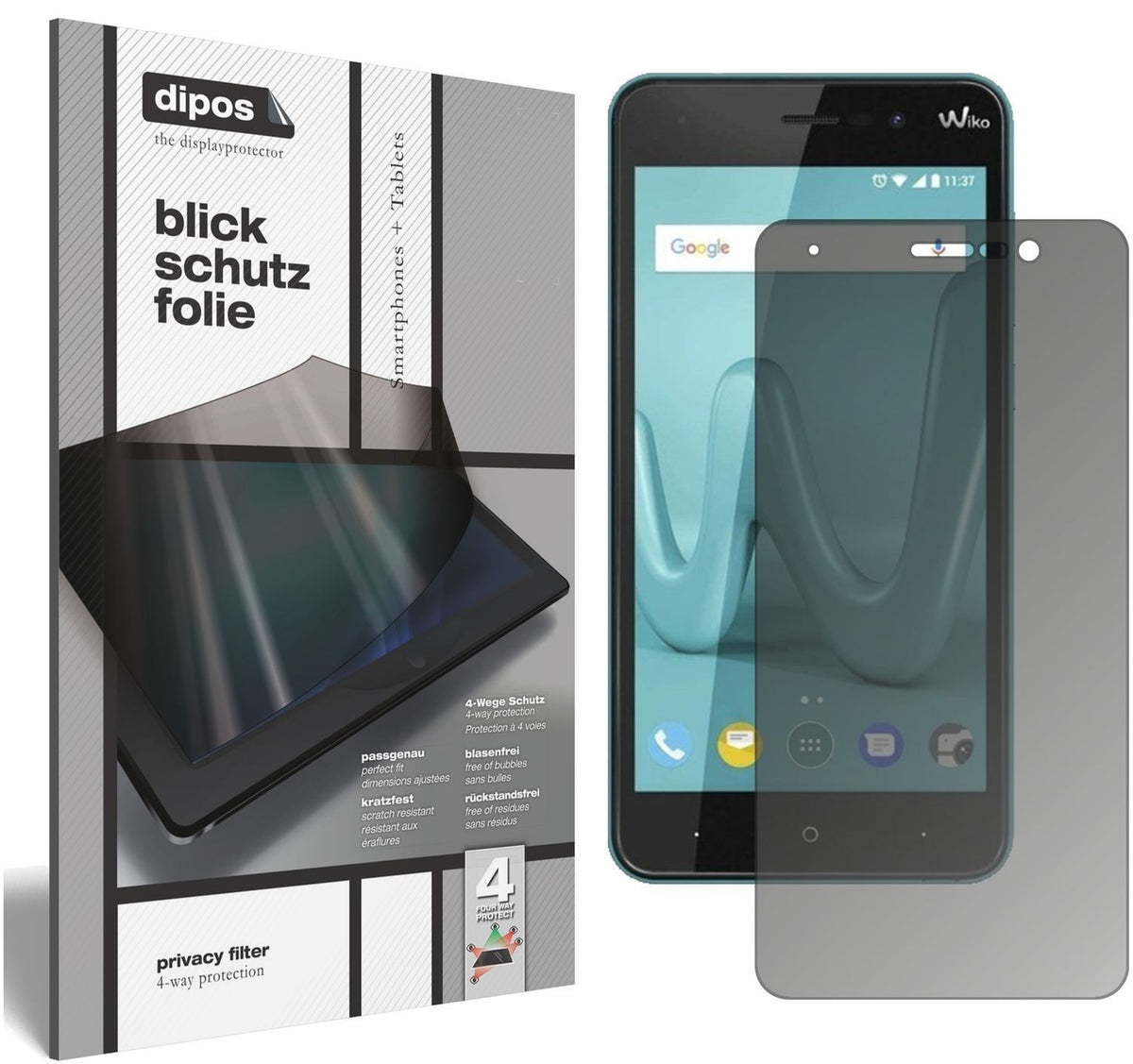 Blickschutzfolie für Wiko Lenny 4 matt Schutzfolie (1)
