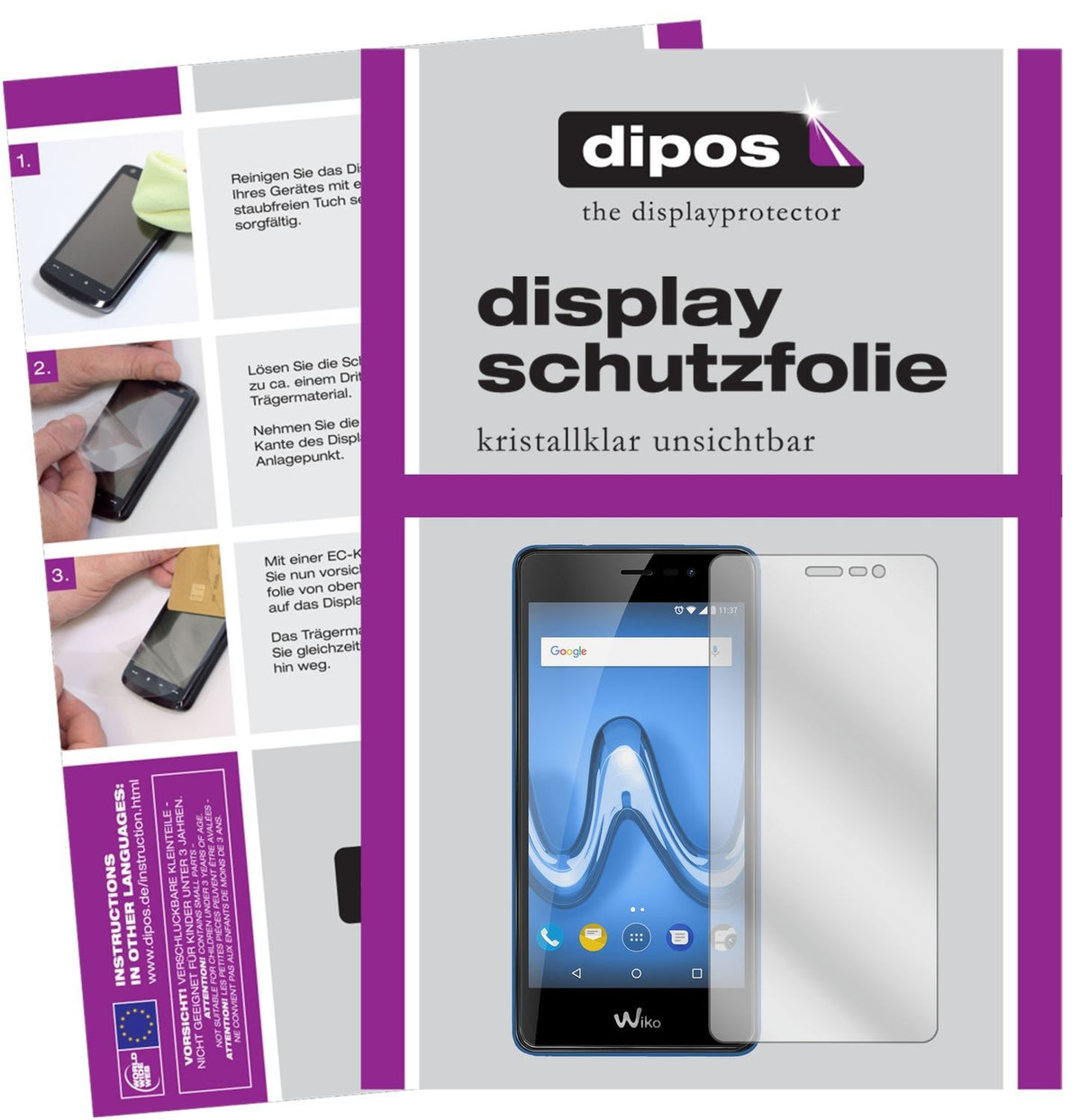2x Schutzfolie klar für Wiko Tommy 2 Plus Display- (1)
