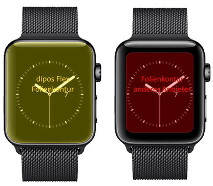 3x 3D Full Cover Schutzfolie für Apple Watch Serie (2)