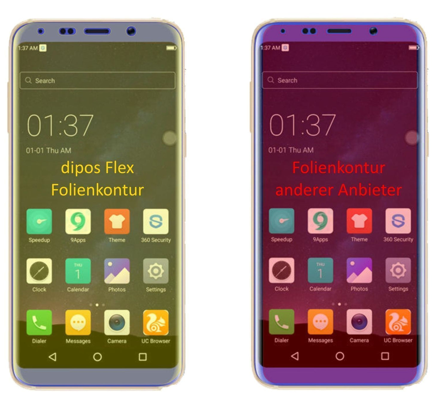 3x 3D Full Cover Schutzfolie für BLUBOO S8 (2)