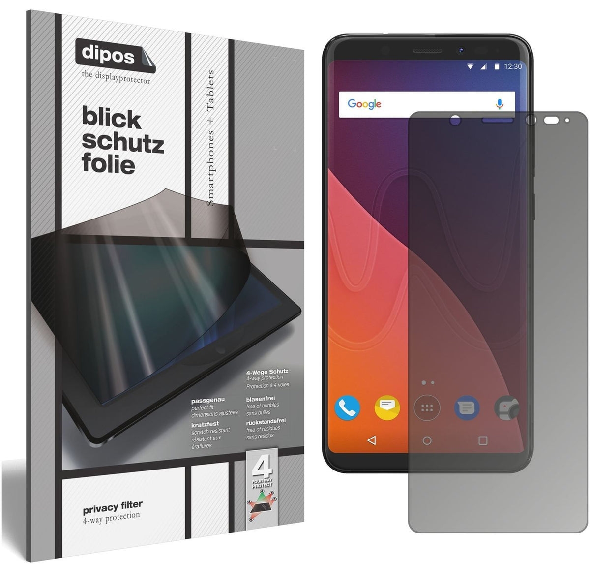 Blickschutzfolie für Wiko View matt Schutzfolie Pr (1)