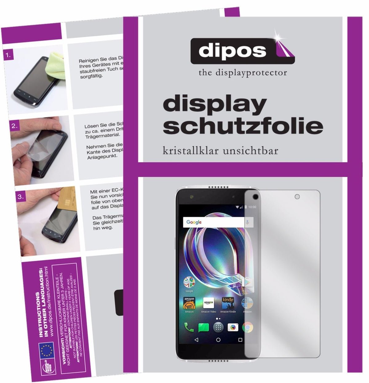6x Schutzfolie klar für Alcatel  Idol 5s Display-S (1)